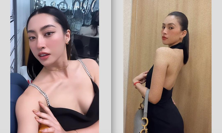 Lương Thùy Linh nuột nà với váy khoét cổ chữ V, Tiểu Vy khoe trọn lưng trần