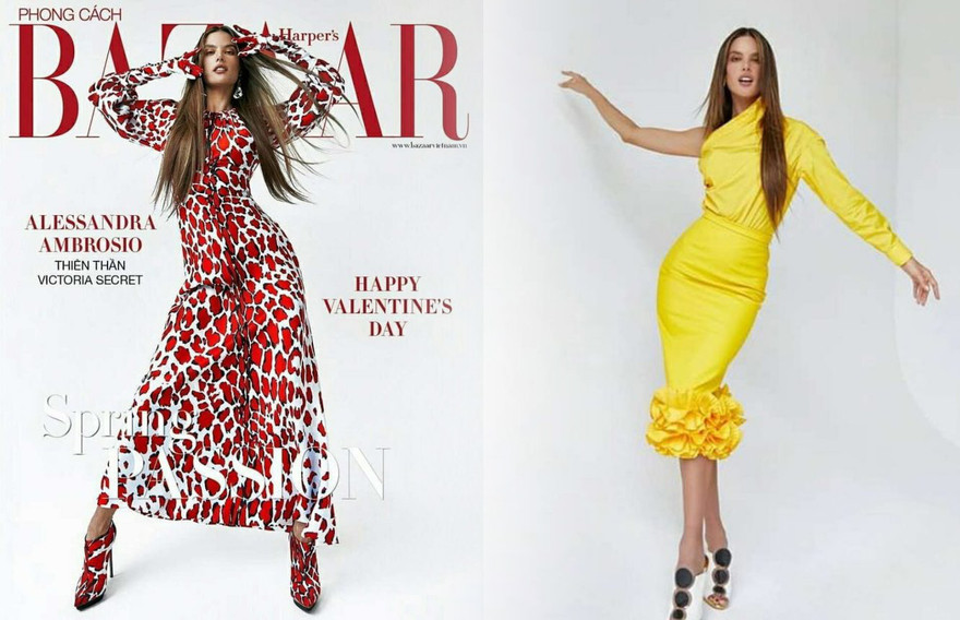 Chân dài đắt giá Alessandra Ambrosio khoe dáng trên tạp chí Việt Nam