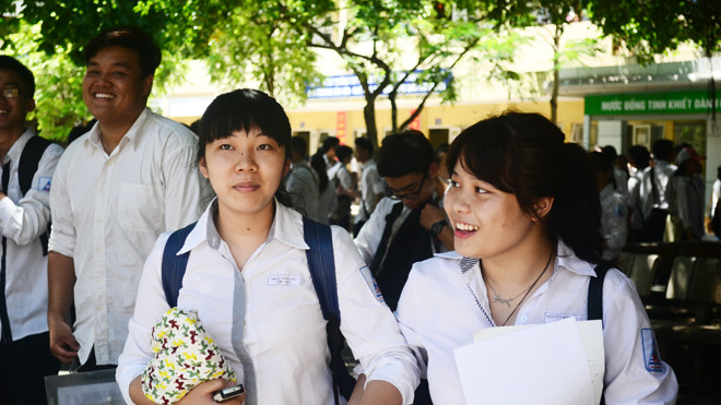 Thí sinh dự thi tốt nghiệp năm 2014. Ảnh Đỗ Hợp