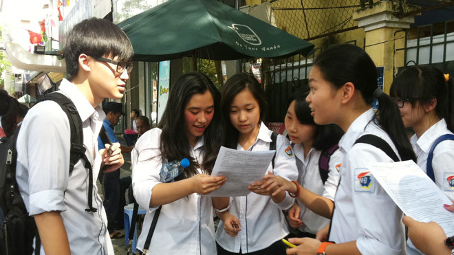 Thí sinh dự thi tốt nghiệp 2014