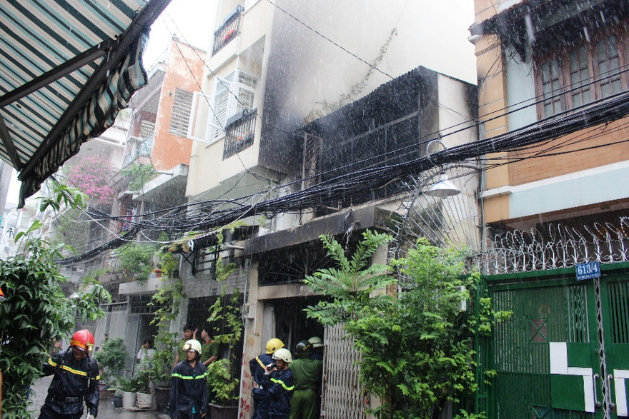 Hiện trường vụ cháy.