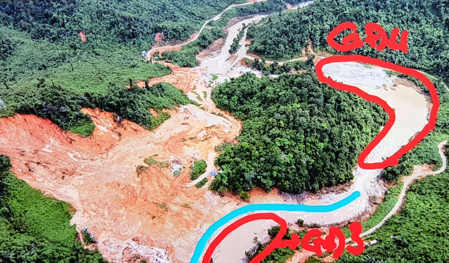 Vị trí của bước tìm kiếm đầu tiên trong giai đoạn 4 trên sông Rào Trăng đã được đề xuất, khoanh vùng.