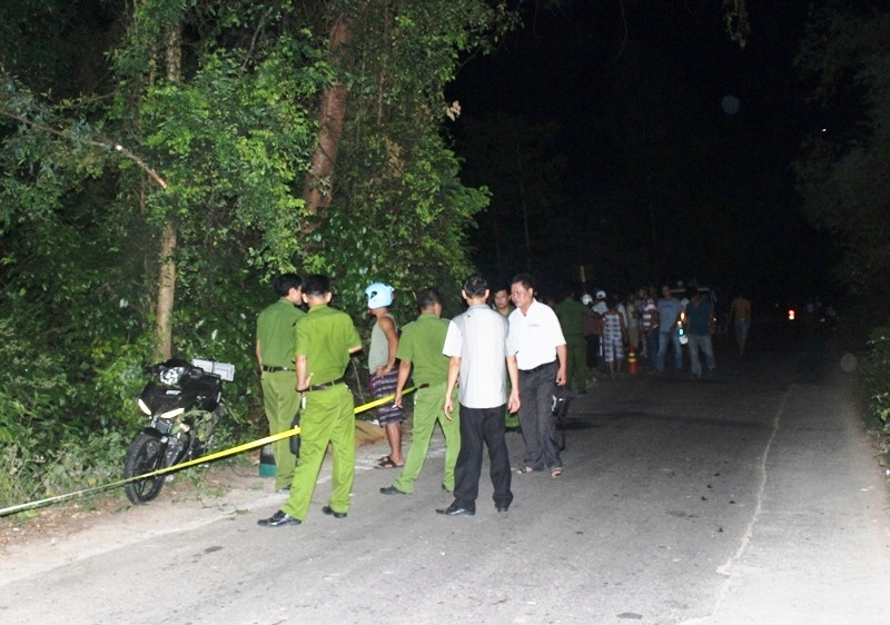 Hiện trường vụ tai nạn gây chết người tại chỗ 