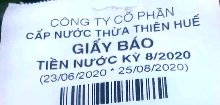 ‘Choáng váng’ giấy báo tiền nước hơn 42 triệu đồng của 1 hộ gia đình