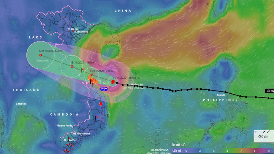Bão 13 dữ dội nhất từ đêm nay đến sáng mai, nguy cơ ngập lụt lớn