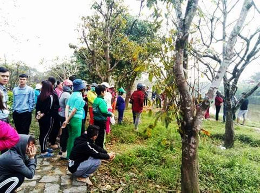 Nơi phát hiện thi thể nam sinh. Ảnh: T.Thành