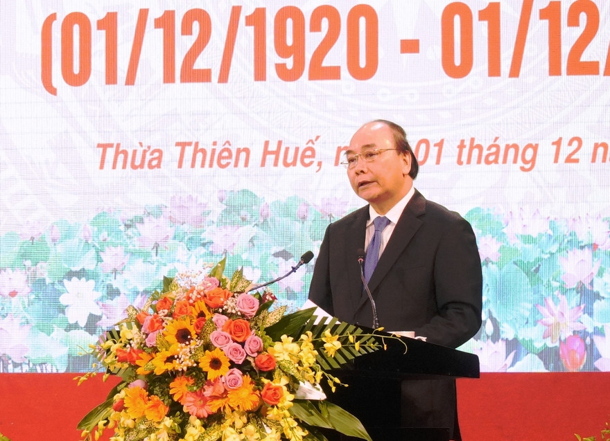 Đọc diễn văn kỷ niệm, Thủ tướng Chính phủ Nguyễn Xuân Phúc đã nêu bật những mốc son trong cuộc đời hoạt động cách mạng đầy oanh liệt, vinh quang của Chủ tịch nước, Đại tướng Lê Đức Anh.