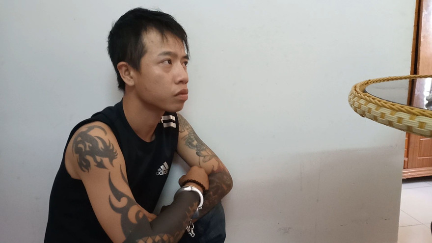 Đối tượng ma túy với toàn thân đầy hình xăm trổ Nguyễn Quốc Huy