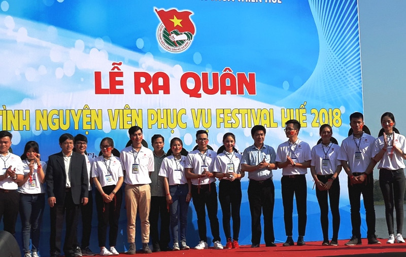 ĐVTN tình nguyện xuất quân phục vụ Festival Huế 2018