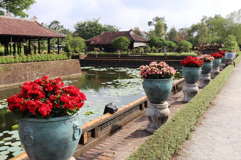 Một góc của vườn Ngự uyển Cơ Hạ trong Hoàng cung nhà Nguyễn xưa