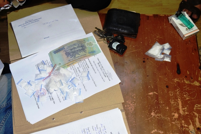 Tang vật vụ án tàng trữ ma túy tại phường Phước Vĩnh, Huế