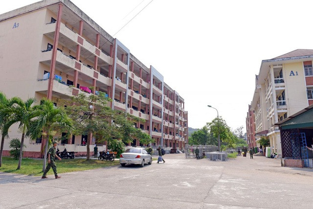 Ký túc xá Trường Bia (phường An Cựu, TP Huế) - nơi xảy ra vụ tuồn rượu "tiếp tế" cho người cách ly tập trung phòng chống COVID-19 tại đây.