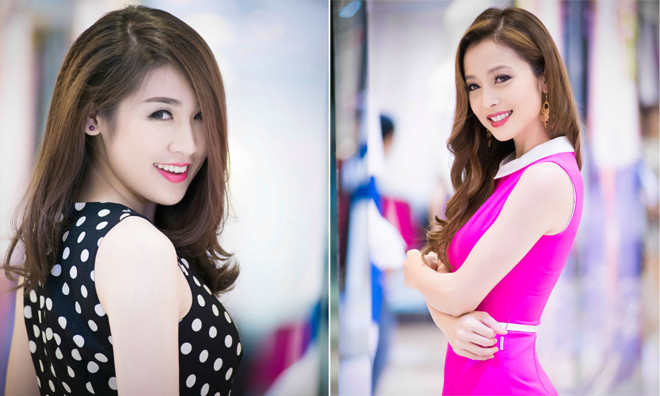 Á hậu Tú Anh, Jennifer Phạm đọ da trắng muốt