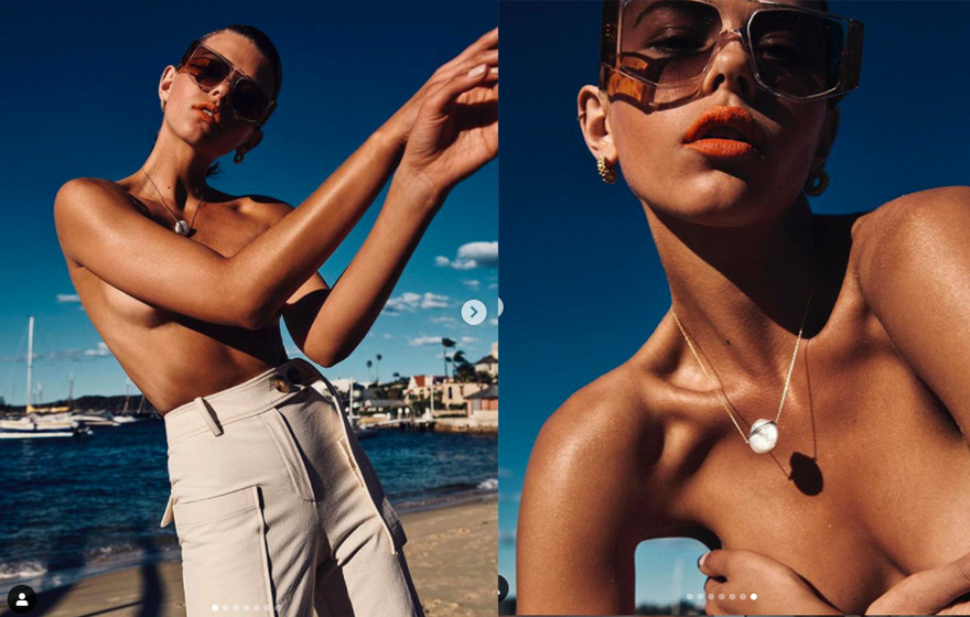 Mẫu 9x Georgia Fowler đẹp như tạc tượng với ảnh bán khoả thân