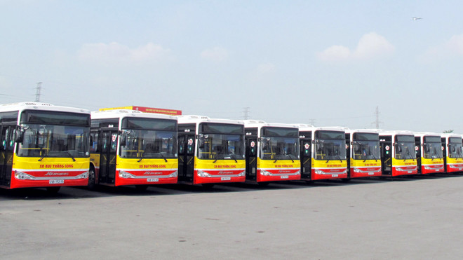 Đoàn xe đời mới được đưa vào hoạt động trên tuyến xe buýt số 26: Mai Động – Mỹ Đình