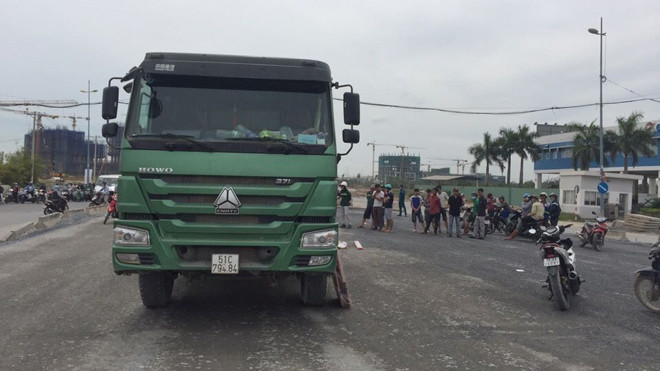 Hiện trường vụ tai nạn. 