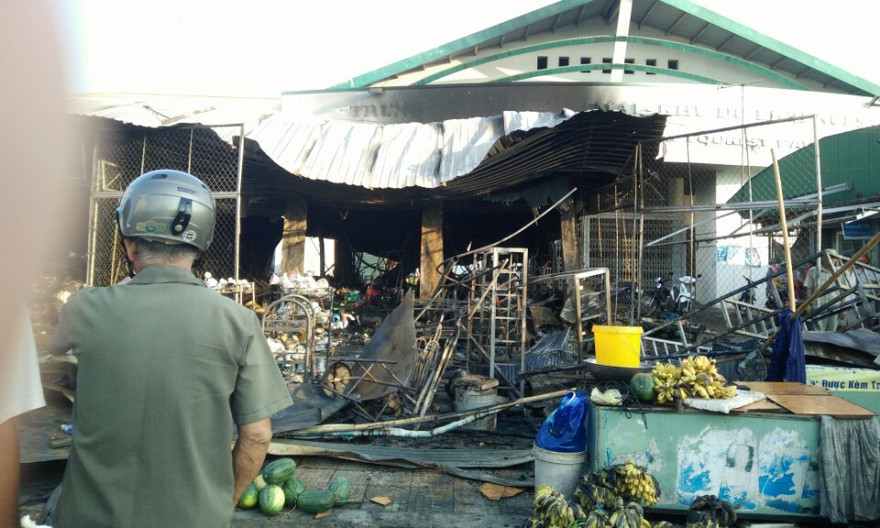 Hiện trường vụ cháy.