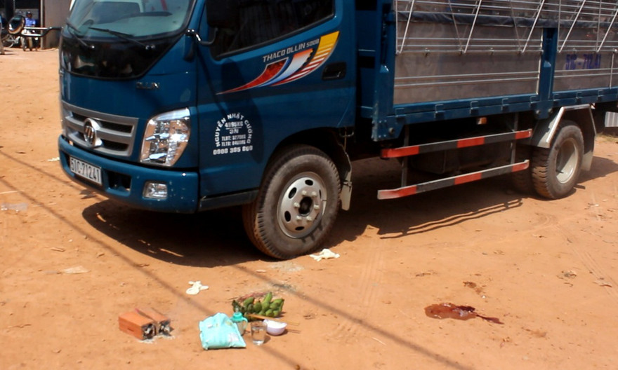 Hiện trường vụ tai nạn.