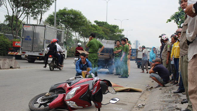 Hiện trường tai nạn.