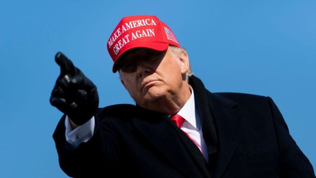 Ông Trump khẳng định cuộc bầu cử chưa thể chấm dứt. Ảnh: AP