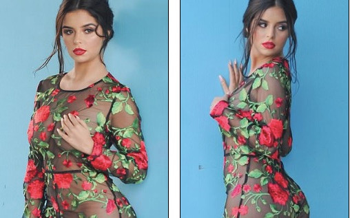 Demi Rose diện jumpsuit xuyên thấu, không nội y khoe body 'bốc lửa'