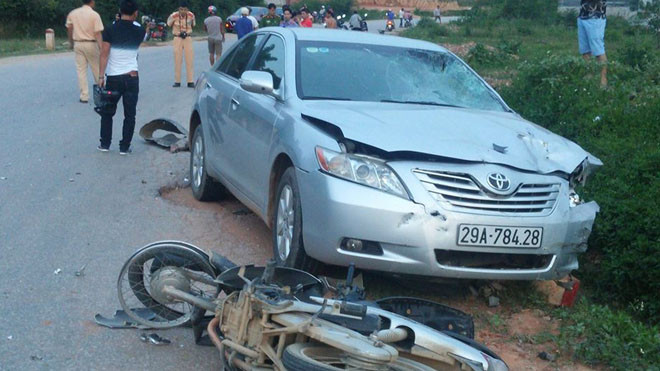 Hiện trường vụ tai nạn. Ảnh: Bùi Ngọc Tuyền