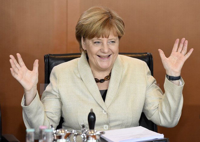 Thủ tướng Đức Angela Merkel tại một cuộc họp Nội các ở thủ đô Berlin. (Ảnh: AFP/TTXVN)