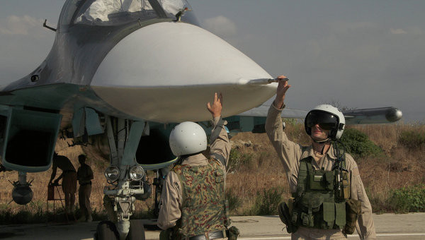 Tiêm kích - ném bom Su-34 của Không quân Nga tại Syria. Ảnh: RIA Novosti