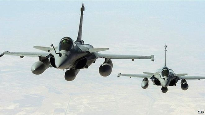 Chiến đấu cơ Rafale của không quân Pháp. Ảnh: AP