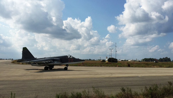 Cường kích Su-25 của Nga tham gia chiến dịch không kích IS ở Syria. Ảnh: RIA Novosti