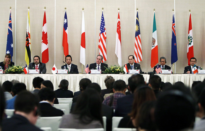 Bộ trưởng Thương mại các nước tham gia đàm phán Hiệp định TPP đã đạt được thỏa thuận cuối cùng về hiệp định thương mại tự do lớn nhất thế giới này. Ảnh: Interfax