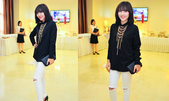 Văn Mai Hương mặc kín mít vẫn 'cực chất'