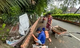 Triều cường dâng liên tiếp, dân ven sông Sài Gòn xây tường chống ngập