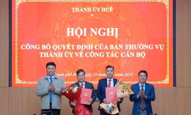 Công bố quyết định của Ban Thường vụ Thành ủy Huế về công tác cán bộ