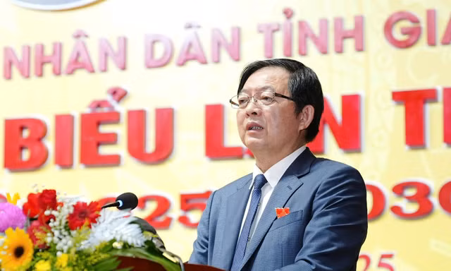 Ông Hồ Quốc Dũng - Bí thư Tỉnh ủy Gia Lai phát biểu chỉ đạo đại hội.