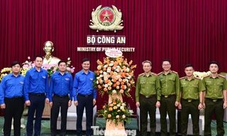 Bí thư thứ nhất Trung ương Đoàn chúc mừng Bộ Công an dịp 80 năm Ngày truyền thống lực lượng CAND