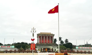 Thiêng liêng lễ thượng cờ tại Quảng trường Ba Đình ngày Tết