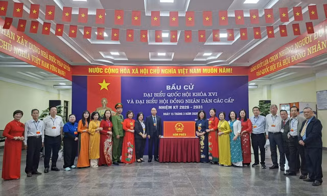 Khai mạc bầu cử đại biểu Quốc hội khóa XVI và đại biểu HĐND các cấp nhiệm kỳ 2026-2031 tại Trường ĐH Thủy lợi