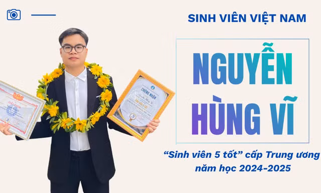 Đảng viên trẻ, ‘Sinh viên 5 tốt’ cấp Trung ương Nguyễn Hùng Vĩ: Học để phát triển bản thân và phụng sự xã hội