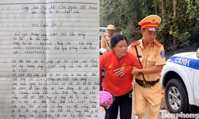 Người dân liên tiếp cảm ơn CSGT Công an tỉnh Lâm Đồng vì hành động nhân văn