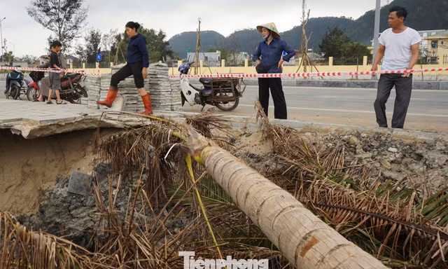 Bờ kè dự án trăm tỷ bị sụt lún nguy cơ lan rộng trước mùa du lịch