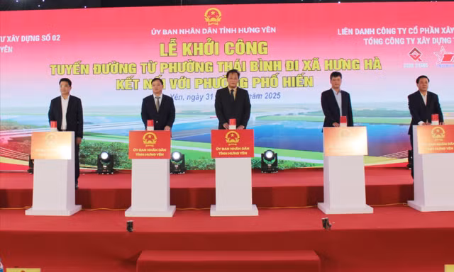 Hưng Yên khởi công tuyến đường 5.000 tỷ đồng nối phường Thái Bình với Phố Hiến 