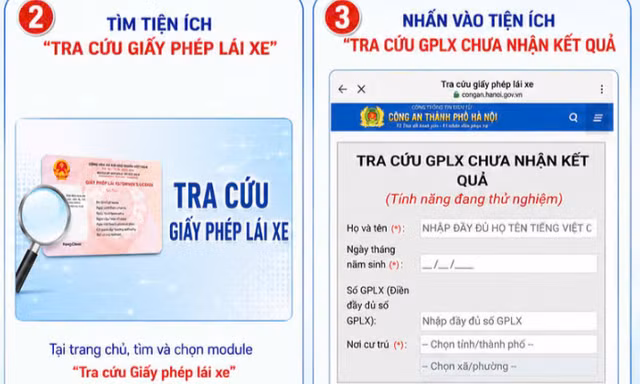 Từ 13/7, người dân ở Hà Nội có thể tự tra cứu tiến độ cấp, đổi GPLX