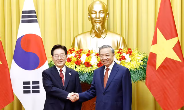 Tổng Bí thư, Chủ tịch nước Tô Lâm chủ trì Lễ đón chính thức Tổng thống Hàn Quốc