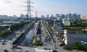 Diện mạo đường Tam Trinh hơn 3.350 tỷ đồng dần thành hình sau giải phóng mặt bằng