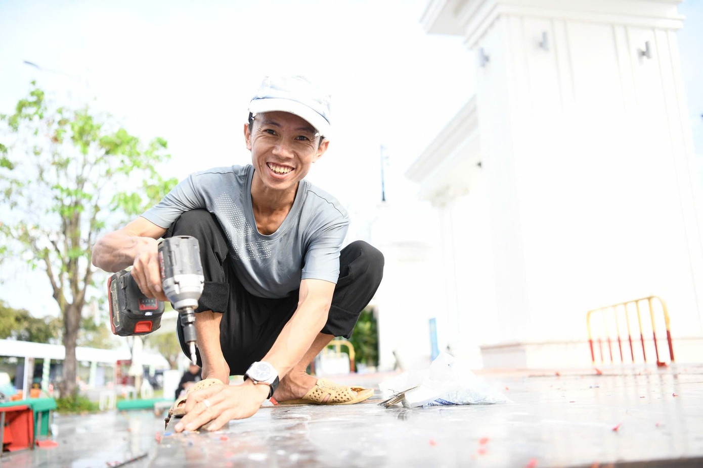 Preparations for the opening ceremony are underway. 1-7521.jpg