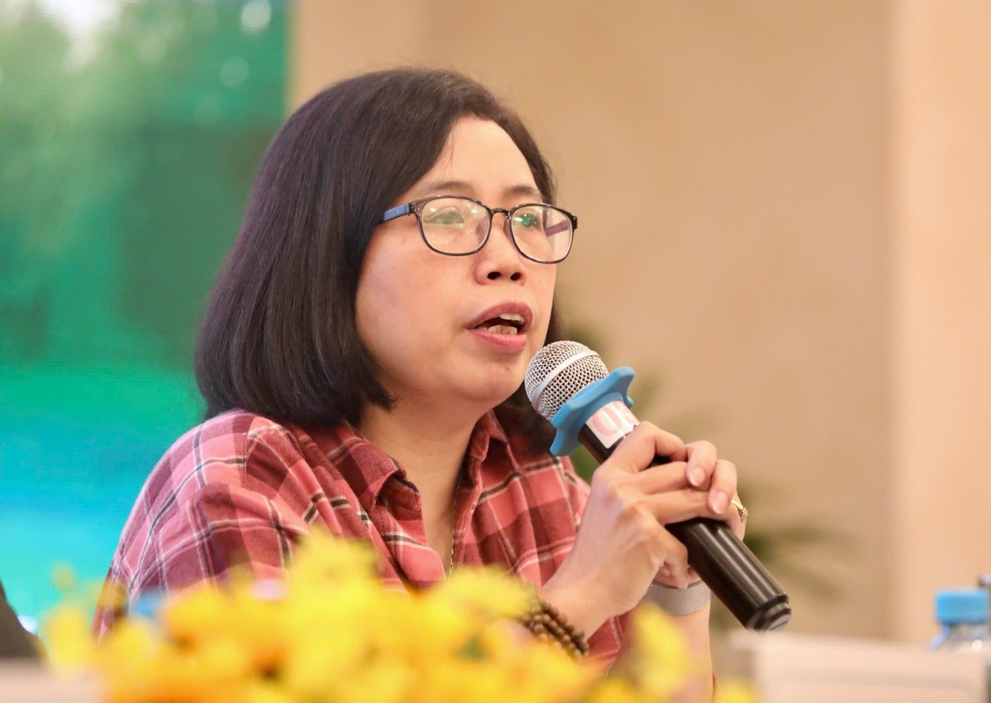 Ms. Tran Thi Thu Ha - Deputy Head of the Organizing Committee of the first Tien Phong Half Marathon - 2025. Photo: PV 1.jpg