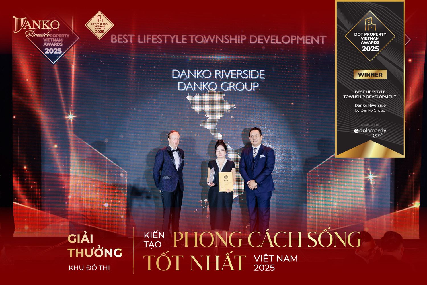 Dot Property Vietnam Awards 2025 – Danko Riverside giành giải thưởng KĐT kiến tạo phong cách sống tốt nhất Việt Nam