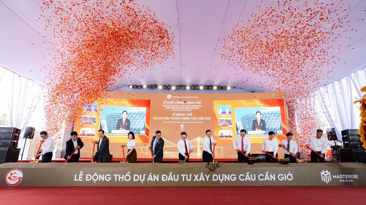 Cầu Phú Mỹ 2 khởi công Cầu Phú Mỹ 2 trong buổi khởi công