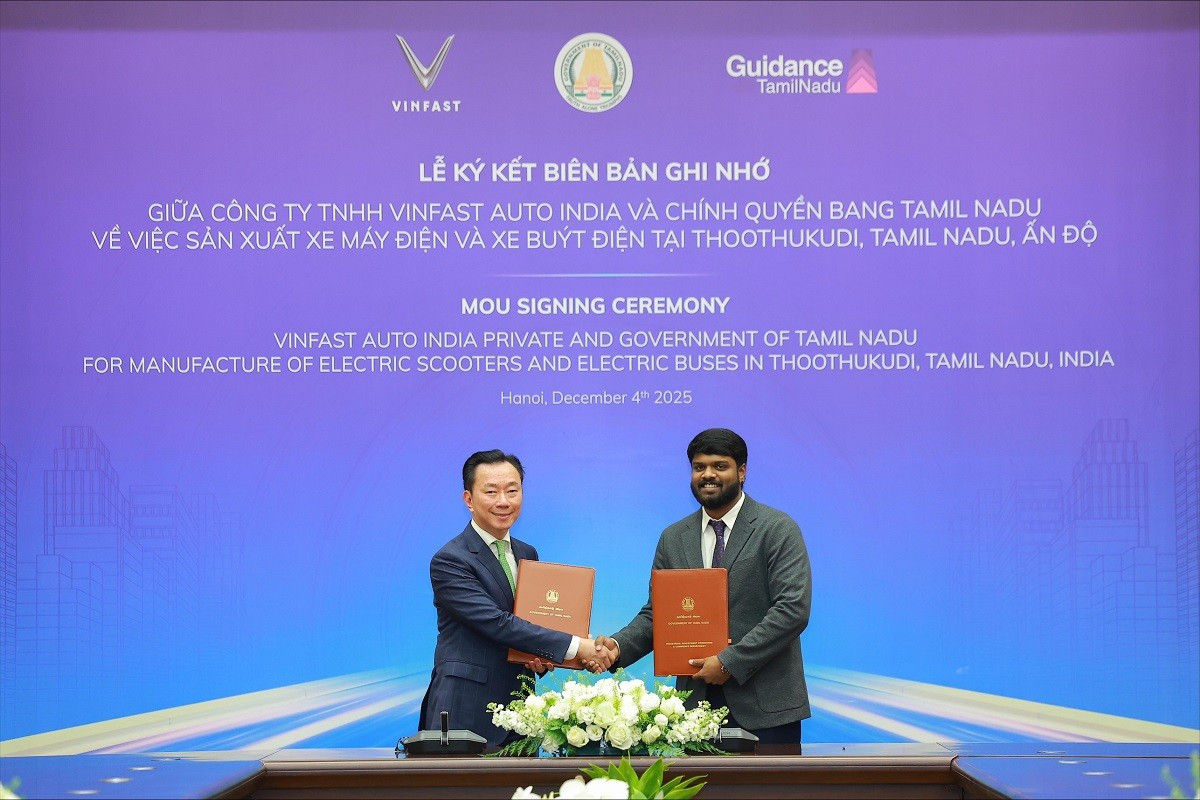 Vinfast công bố mở rộng nhà máy Tamil Nadu, hướng tới sản xuất xe buýt, xe máy điện tại Ấn Độ